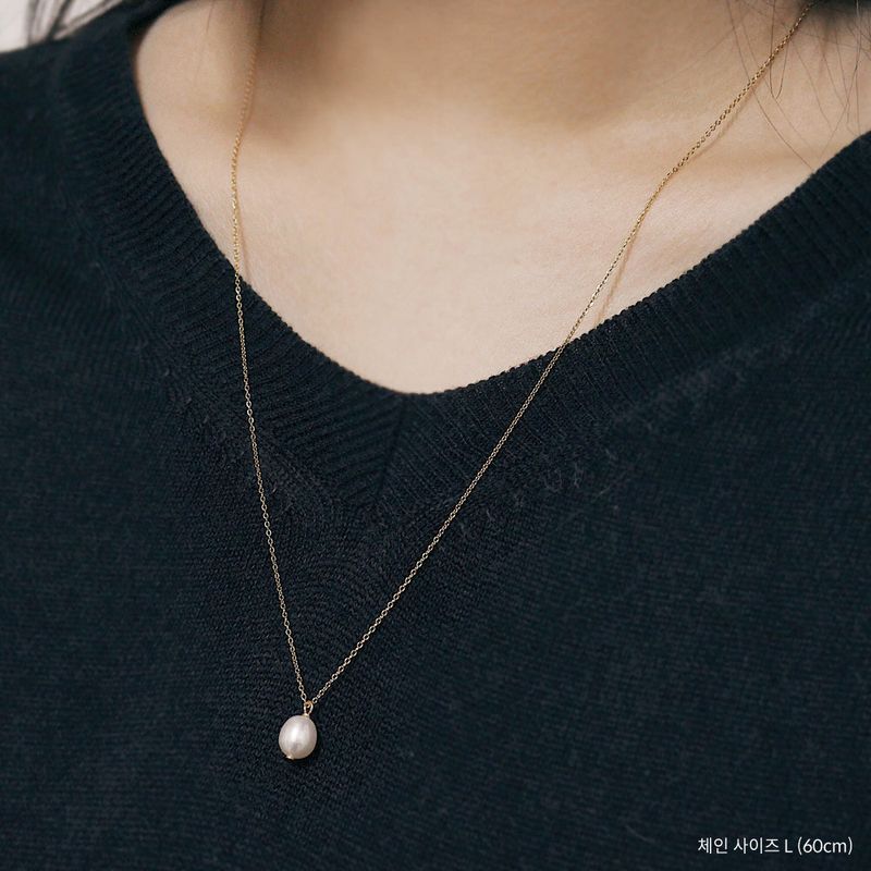 Less is more（レスイズモア）の「DROP PEARL 14K GOLDFILLED NECKLACE (L size)（Accessories）」