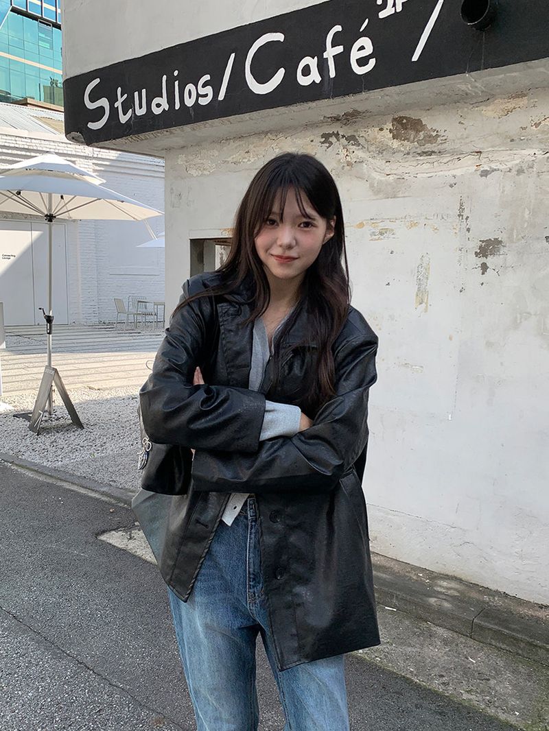 [MADE] Blending leather jacket