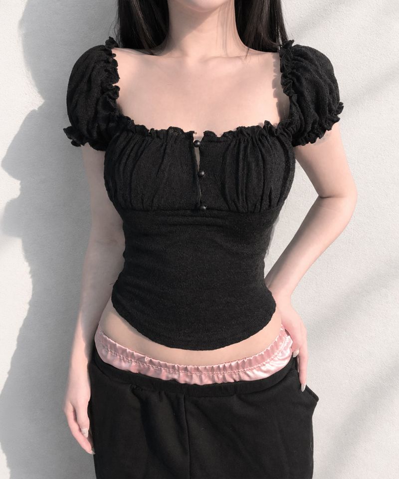 rosy puff blouse (3colors)