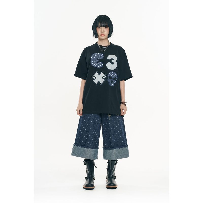Kitsch Dot Short Sleeve - Black