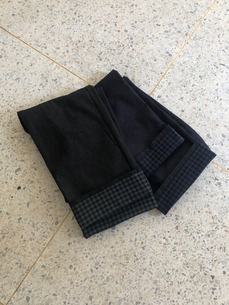 Plaid Roll-Up Pants