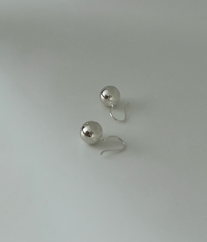 Silver bell earring (silver)