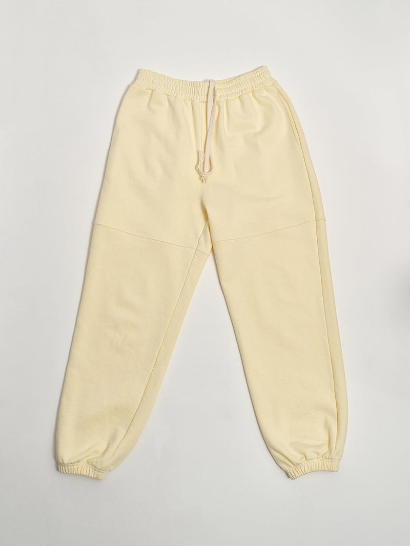 SWEAT PANTS PALE YELLOW