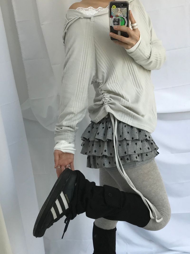 Lenny Shirring High-Neck Knitwear