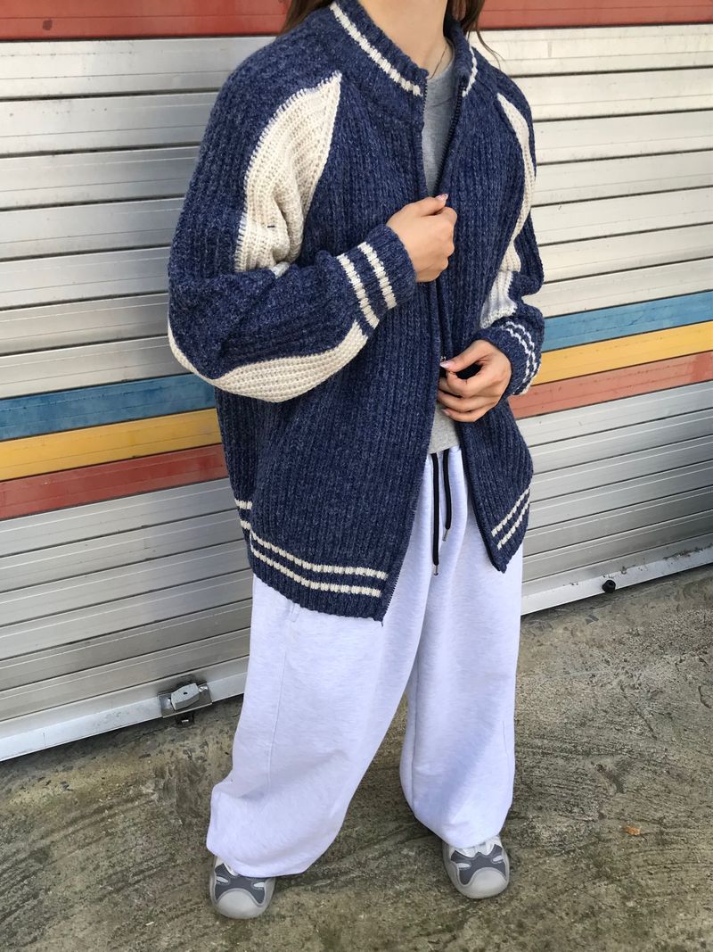 Harper two way knit zip up