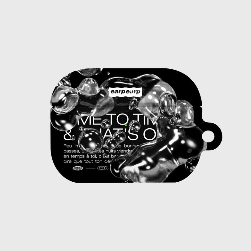 EARPEARP(アプアプ)の「BUBBLE TYPO-BLACK(AIR PODS PRO-HARD)(Smartphone Accessories)」