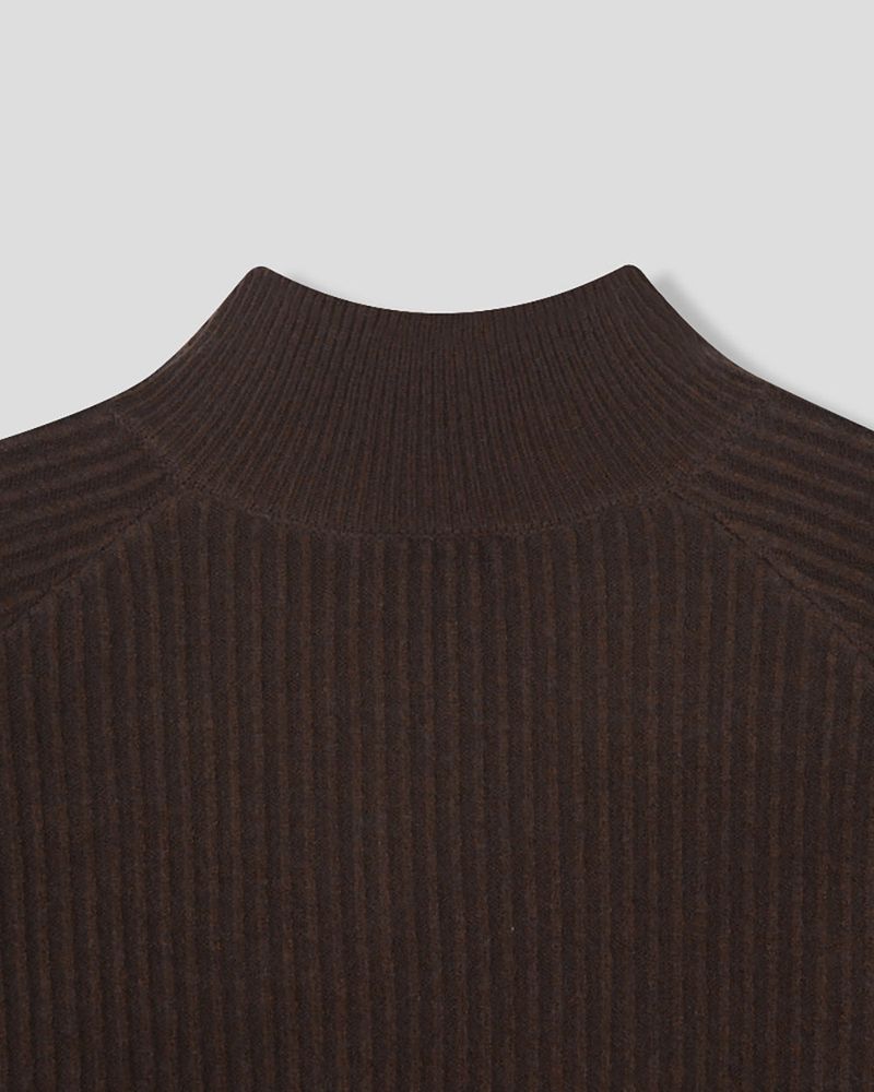 Niv Shoulder Zip-Up Regular Knit