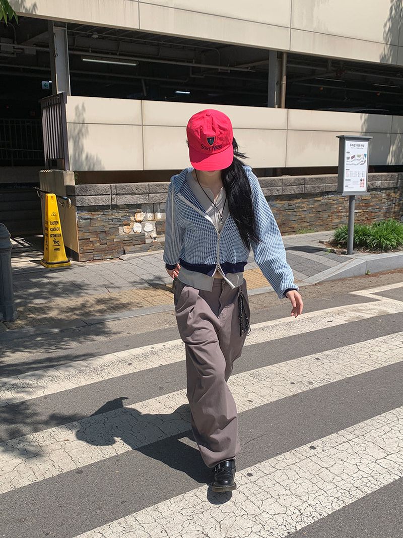 WAFFLE HOOD ZIP-UP (2C)