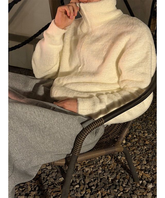 LAURANT（ロラン）の「[Unisex] アンゴラハイネックジップアップカーディガン(5color)（ジャケット/アウター）」