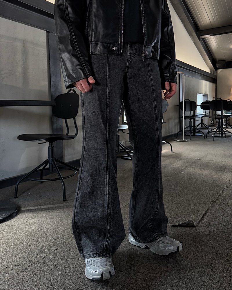 NOCELCOZY（ノセルコジー）の「NOCELCOZY Pintuck Semi-Wide Bootcut Denim Pants（Pants）」
