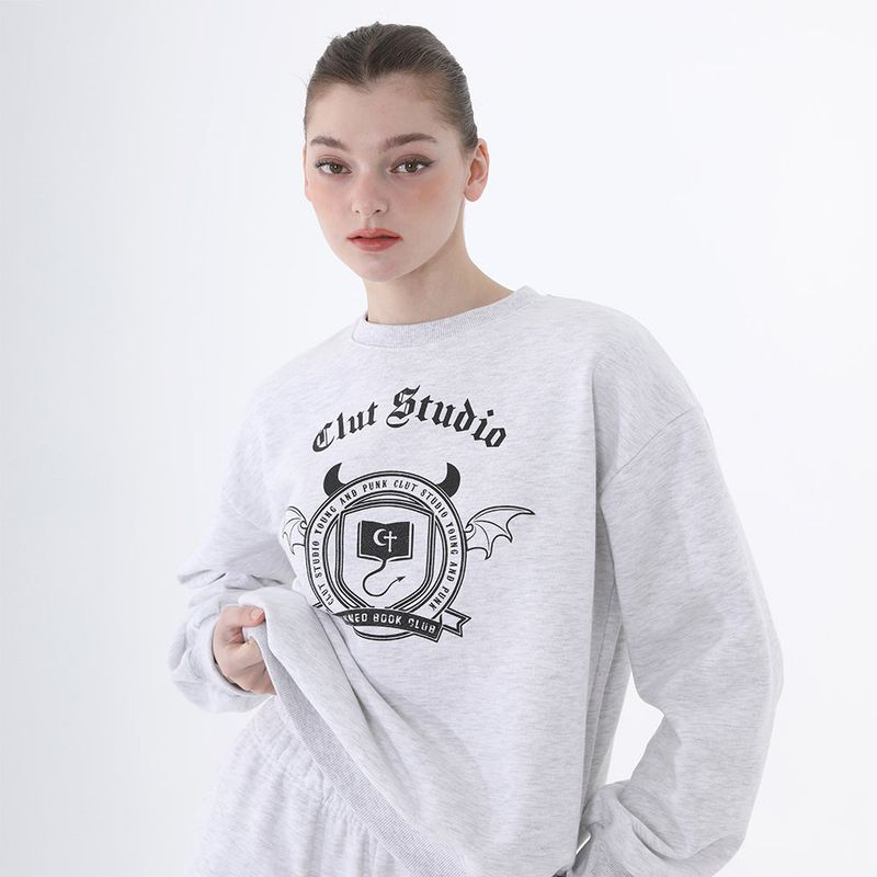 CLUT STUDIO(クラットスタジオ)の「0 7 banned book club sweatshirt - LIGHT GREY(Tops)」