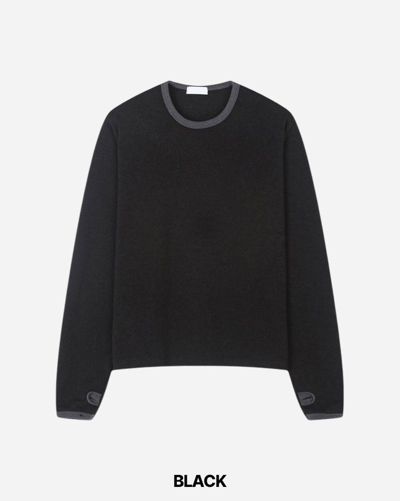 Lav Crop Contrast Knit