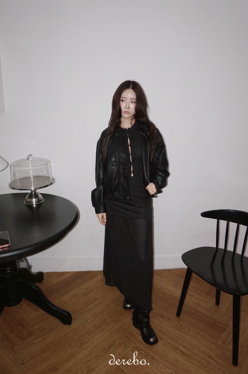 cocktail chiffon see-through long skirt