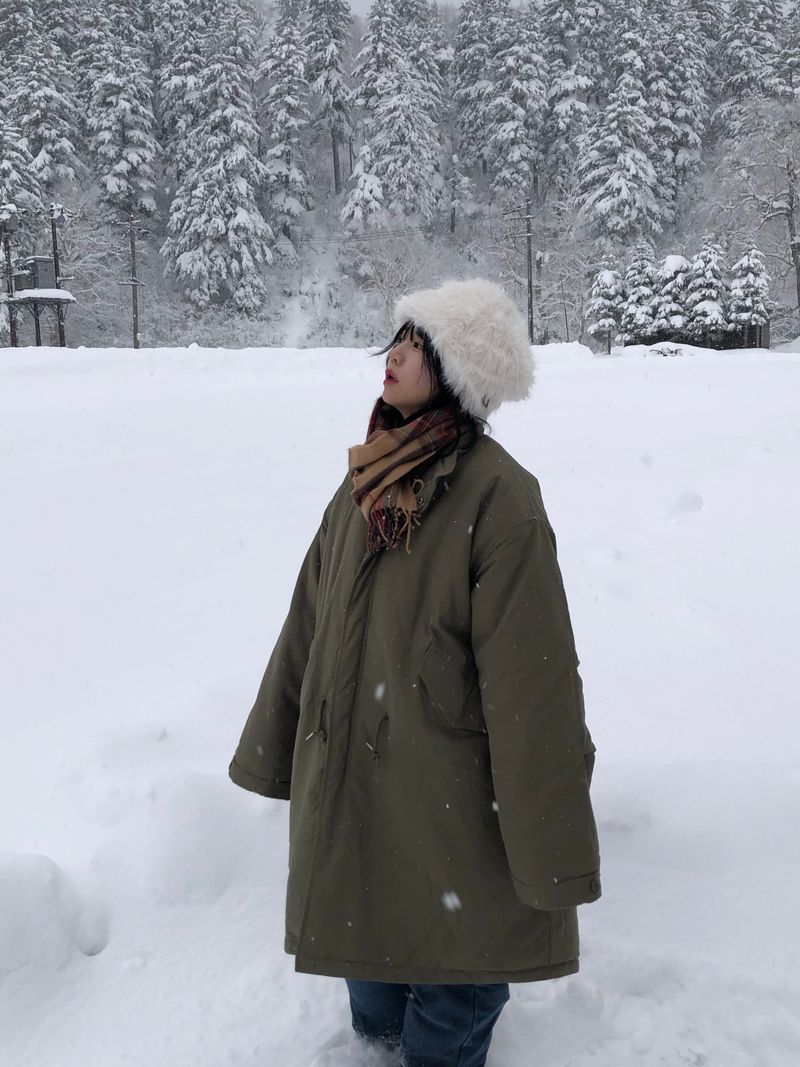 Nieve long fishtail padding parka