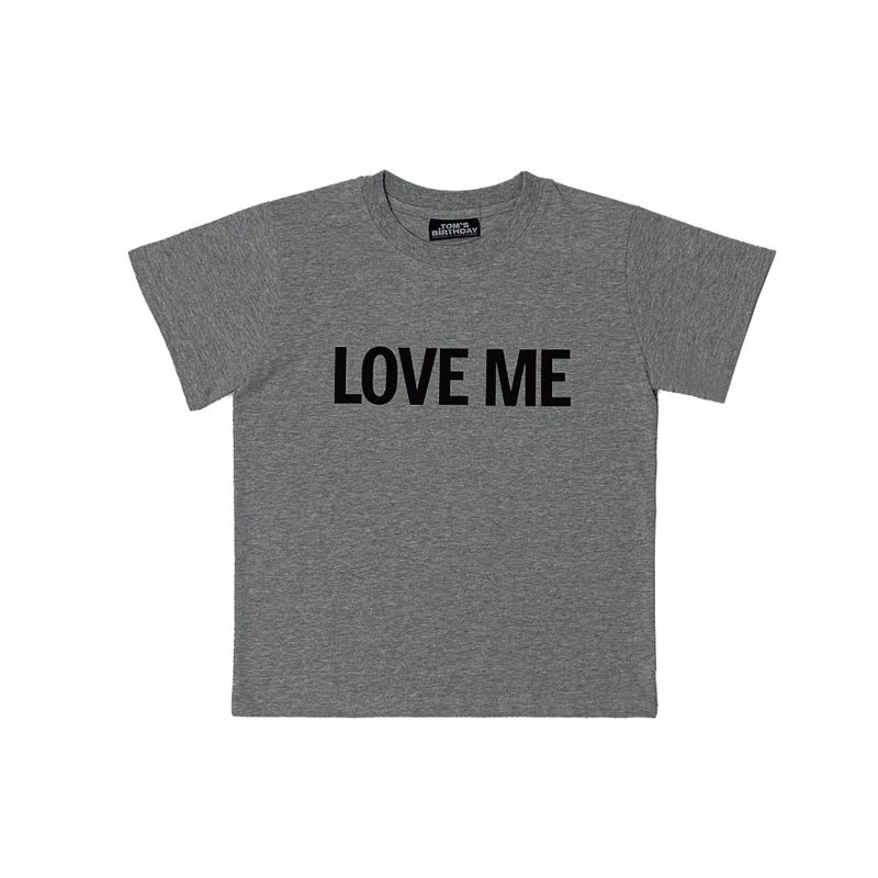 TOM'S BIRTHDAY（トムズバースデー）の「LOVE ME Half T-shirt GREY（Tops）」