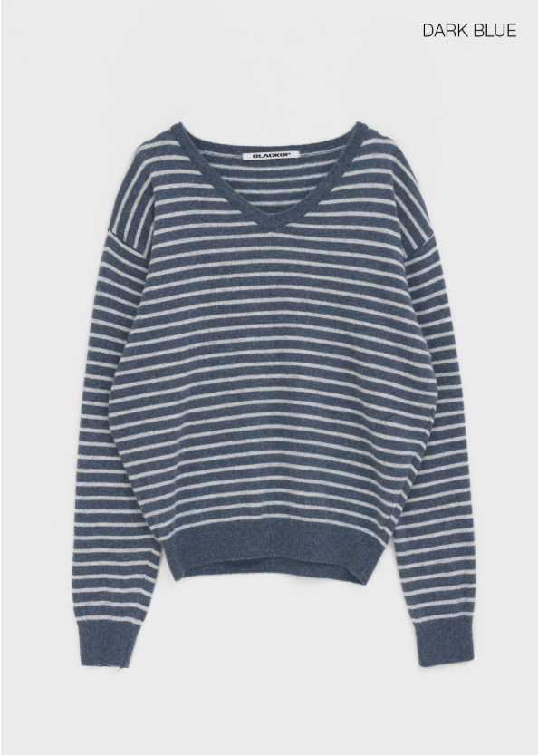 [MADE] Derromell V-neck Stripe Knit