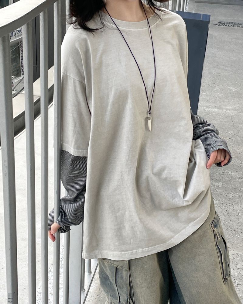 grunge-hip pigment layered long sleeve