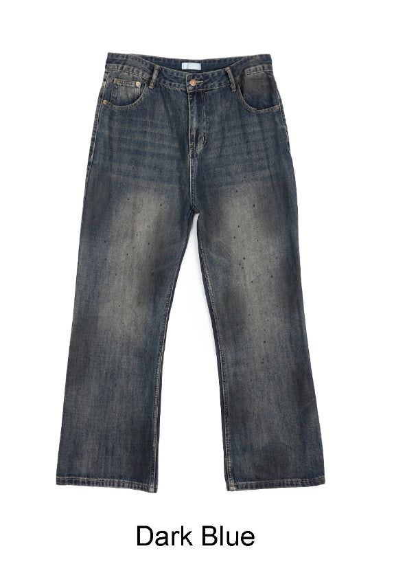 Riken Oil Washing Flare Jeans