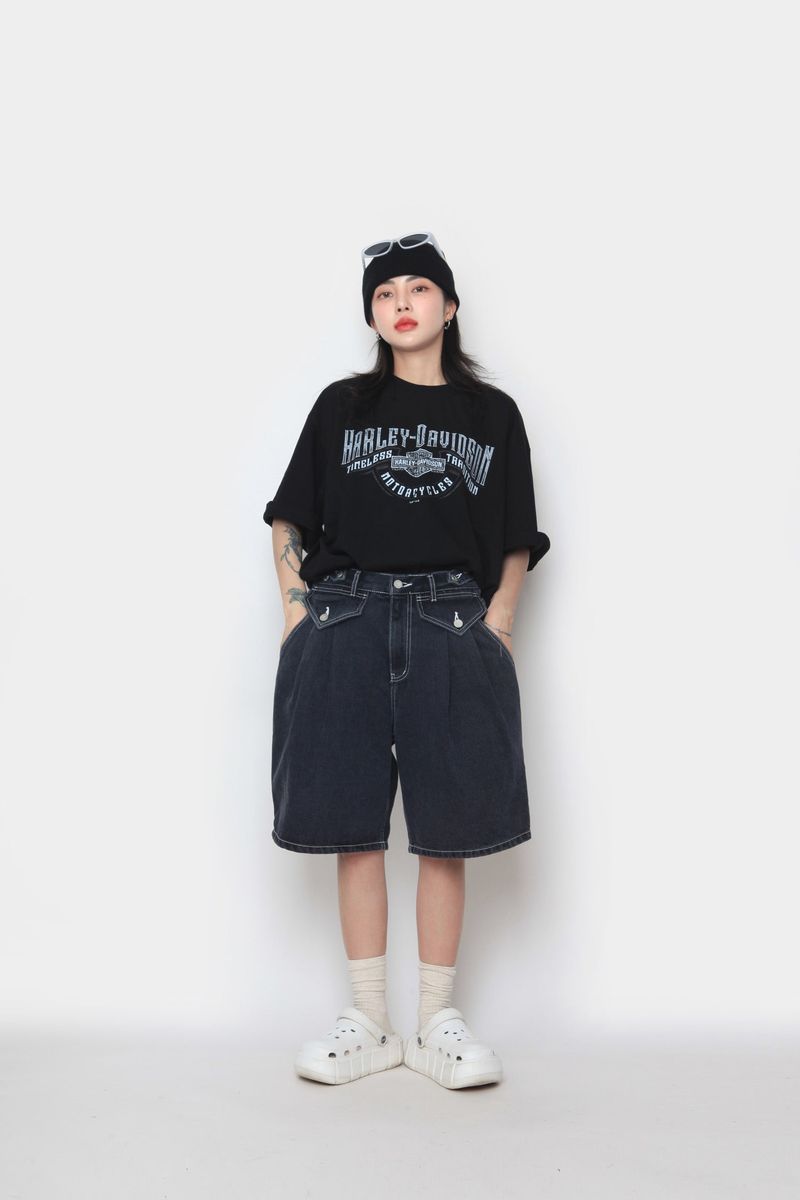 Bermuda Cargo Denim Half Pants