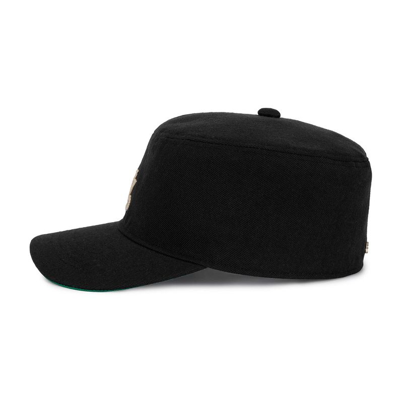 Leaf Chain VZ Monogram Pillbox Cap / Black
