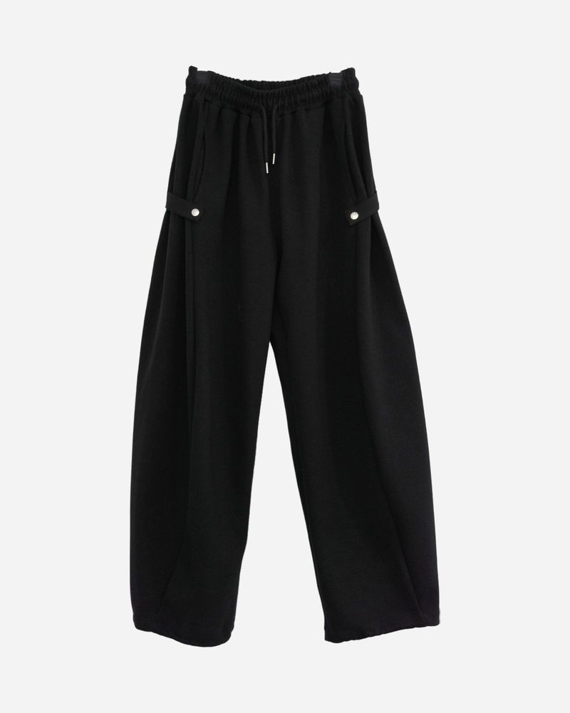 Side Snap Wide Sweatpants