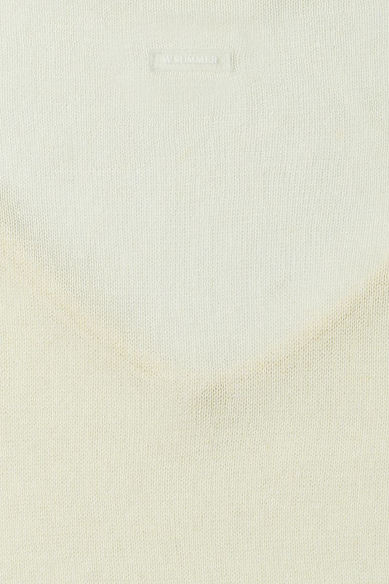 Button v-neck knit_ivory