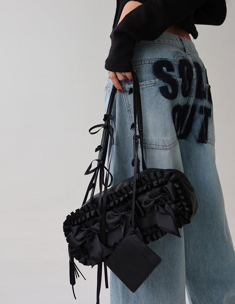 hip lettering wide jeans