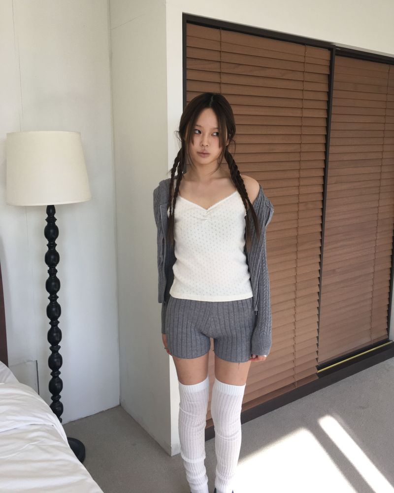 Tweedy knit zip up