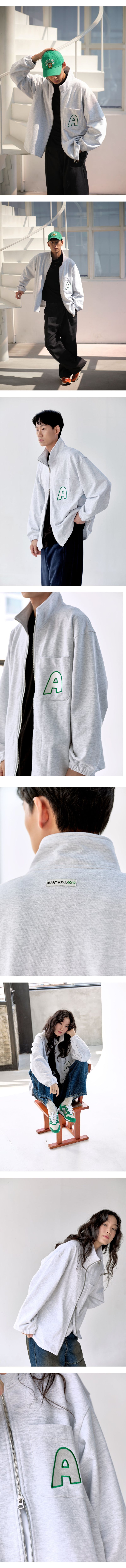 ALARM A ZIP UP HEATHER GRAY_UNISEX