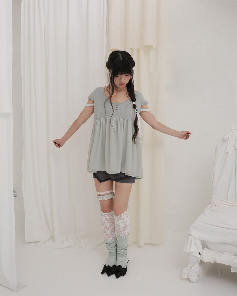 APRON MICRO PANTS / GREY