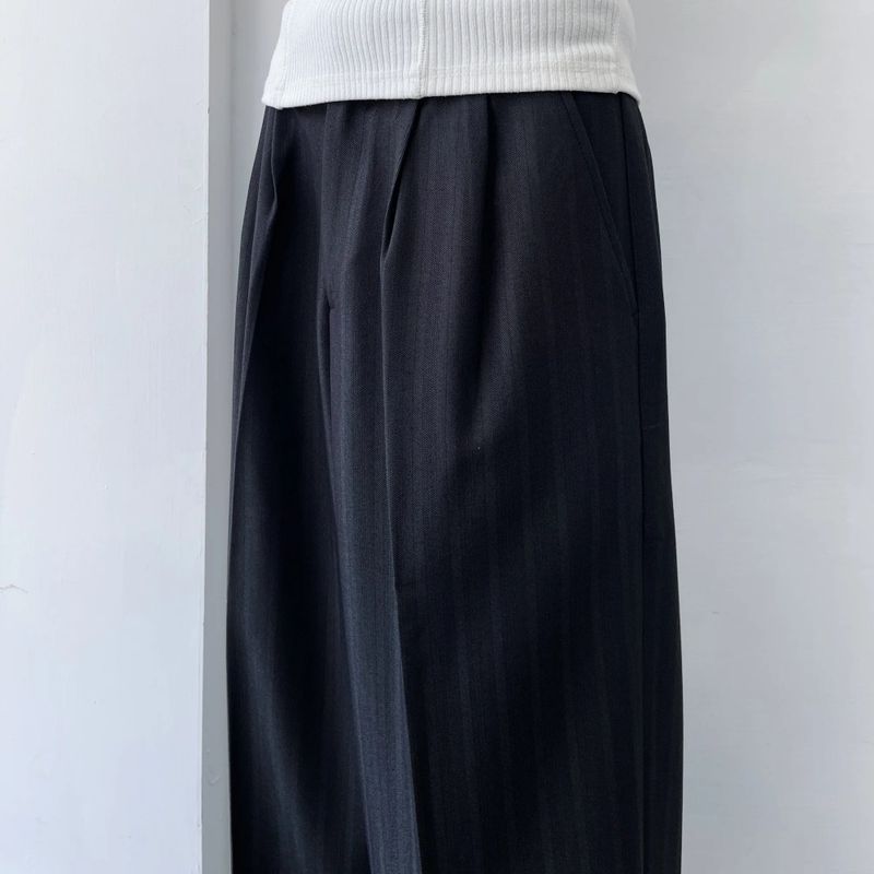 Pressed-Crease Wide-Leg Trousers