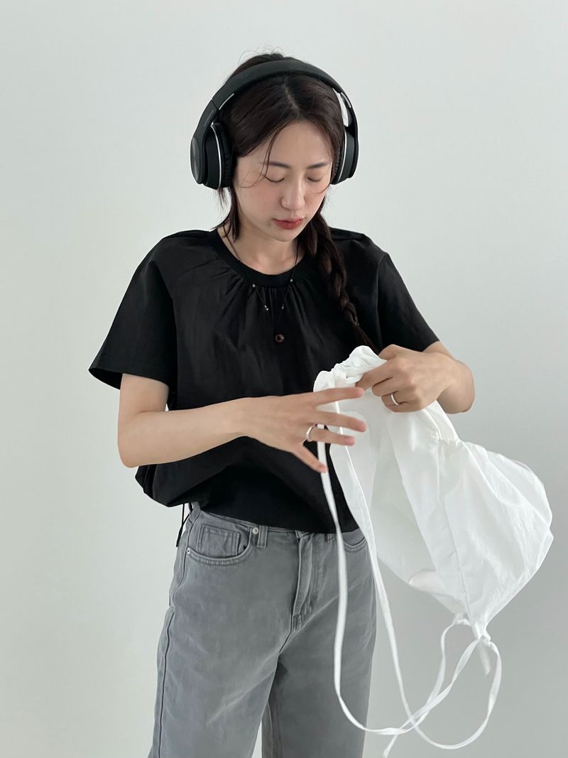 String point short-sleeved
