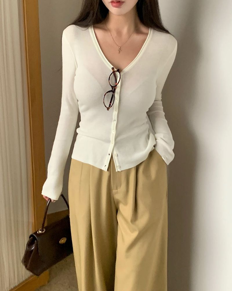 Recipe Long Sleeve Knit Cardigan