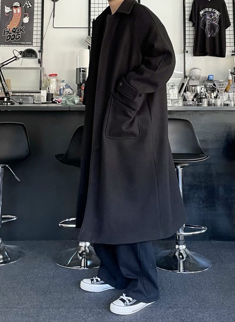 frang double pocket kara wool coat