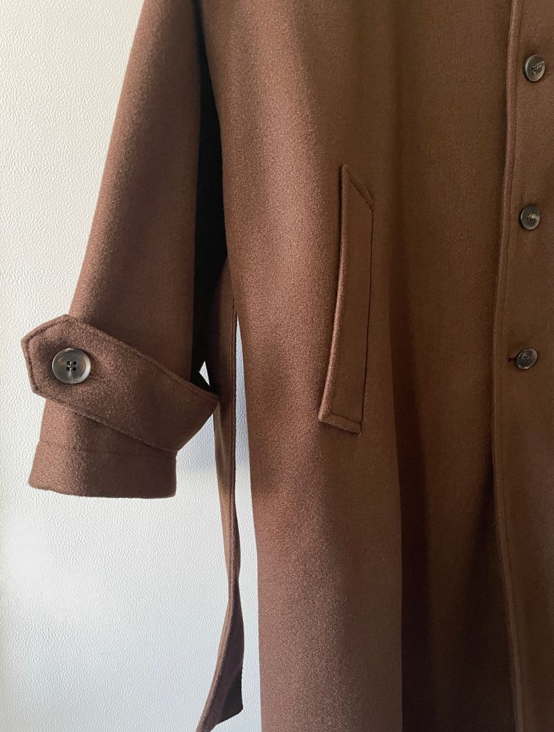 Neroli wool belted long coat