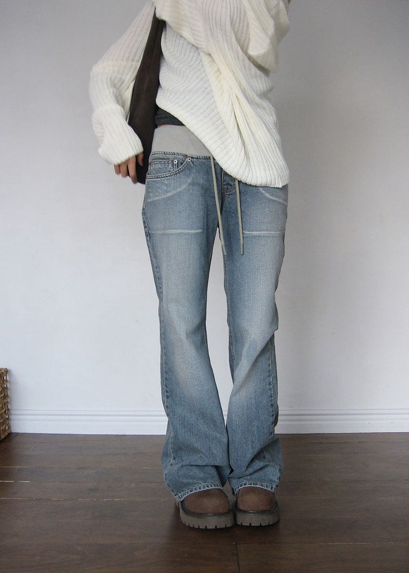 WASHING BANDING FLARE DENIM