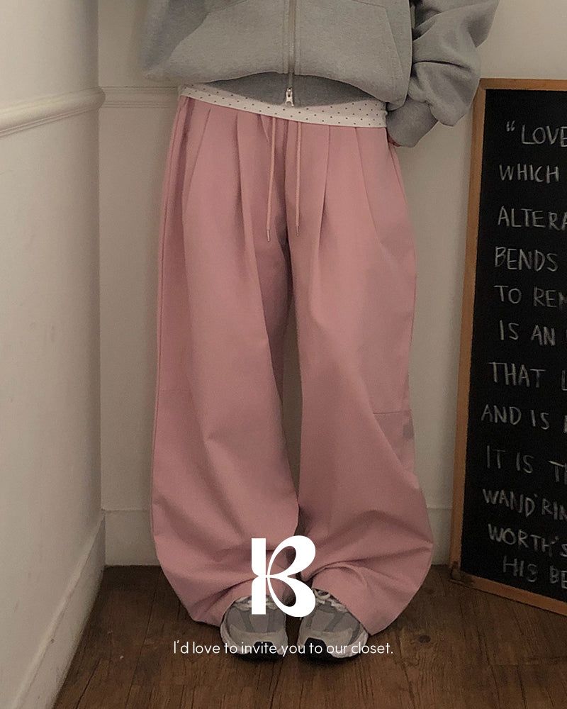 [ORIGINAL] ROSE Pintuck Cotton Pants