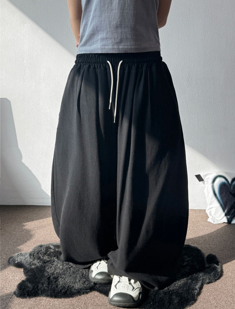 Linlin Linen Linen Balloon Pintuck Long Pants 4 Colors