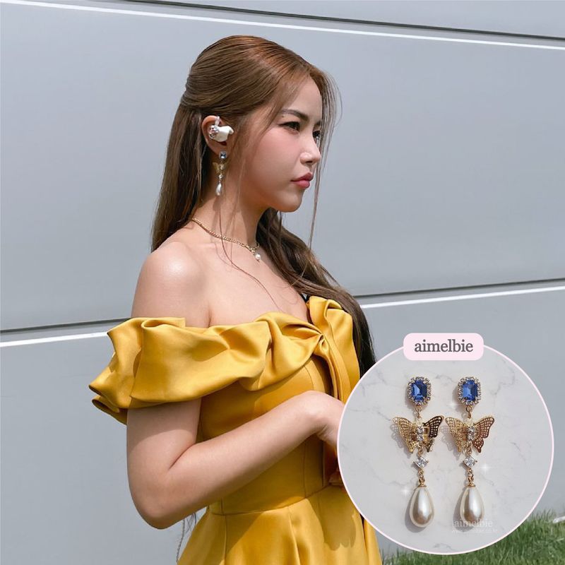 Blue Butterfly Queen Earring