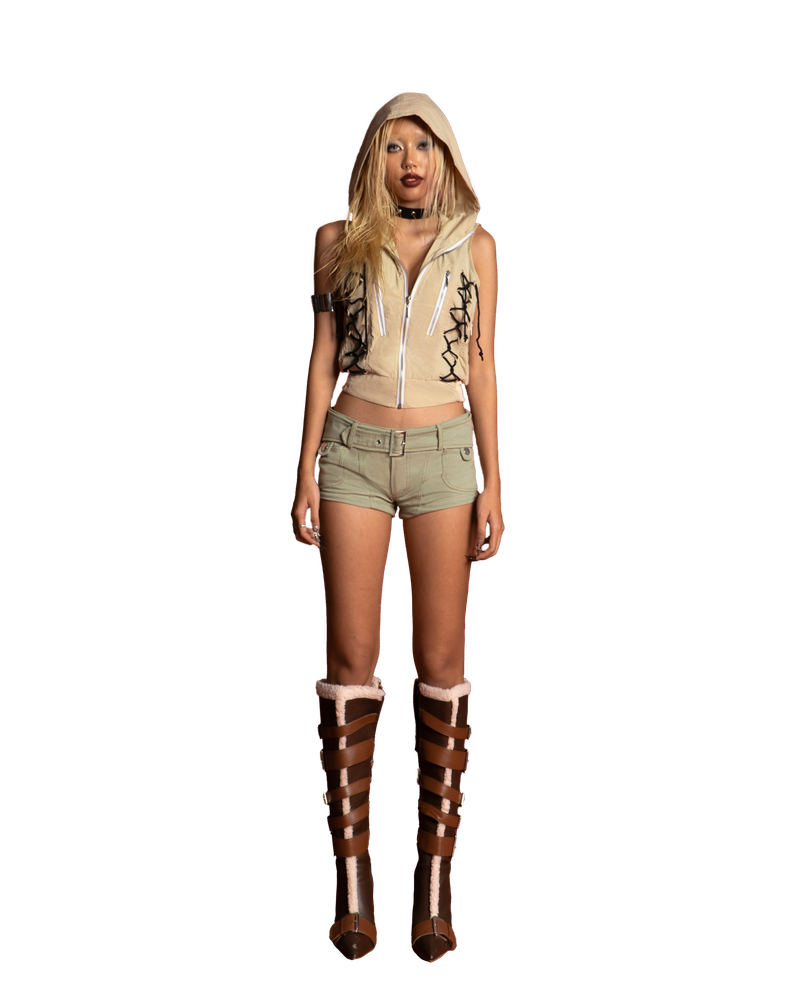 TATICHU（タティチュ）の「Puzzle Sleeveless Hooded Parachute Jacket（Tops）」