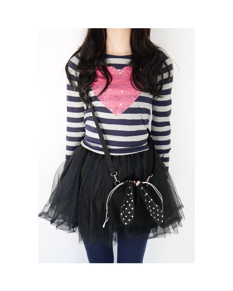 Bunny bag - Black dot
