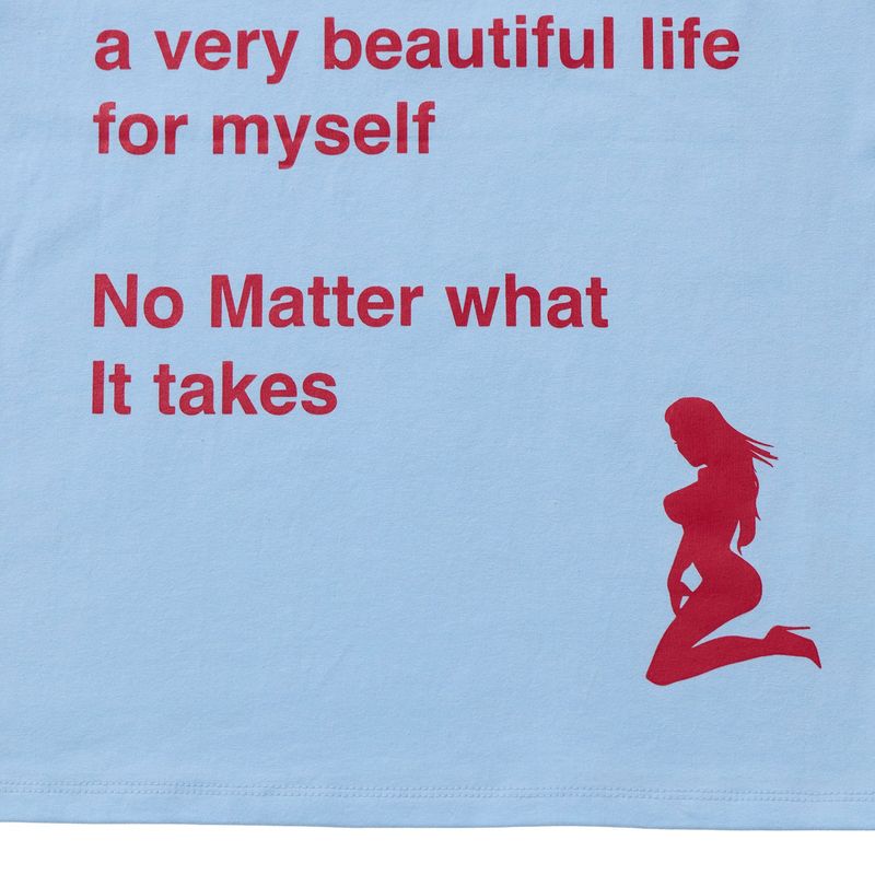 Beautiful Life Ringer Tee Blue
