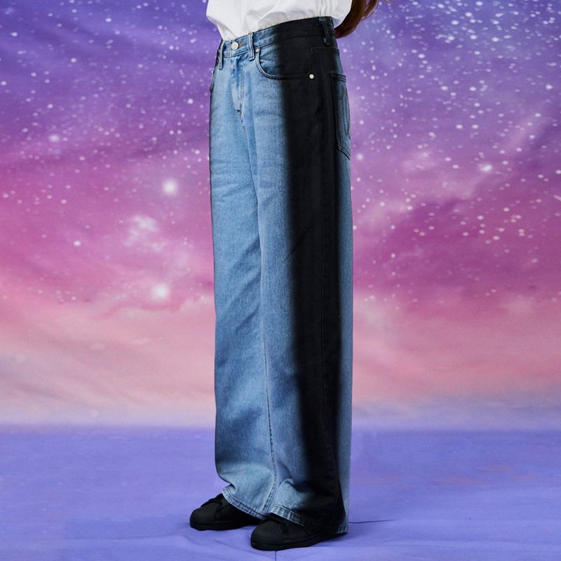 WaiKei(ワイケイ)の「Side painting wide denim pants(Pants)」