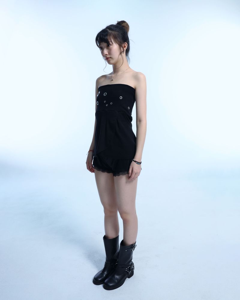 Eyelet 2 - Way Wrap Skirt - Black