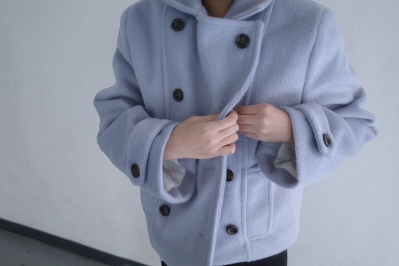 Powder double short coat (2color)