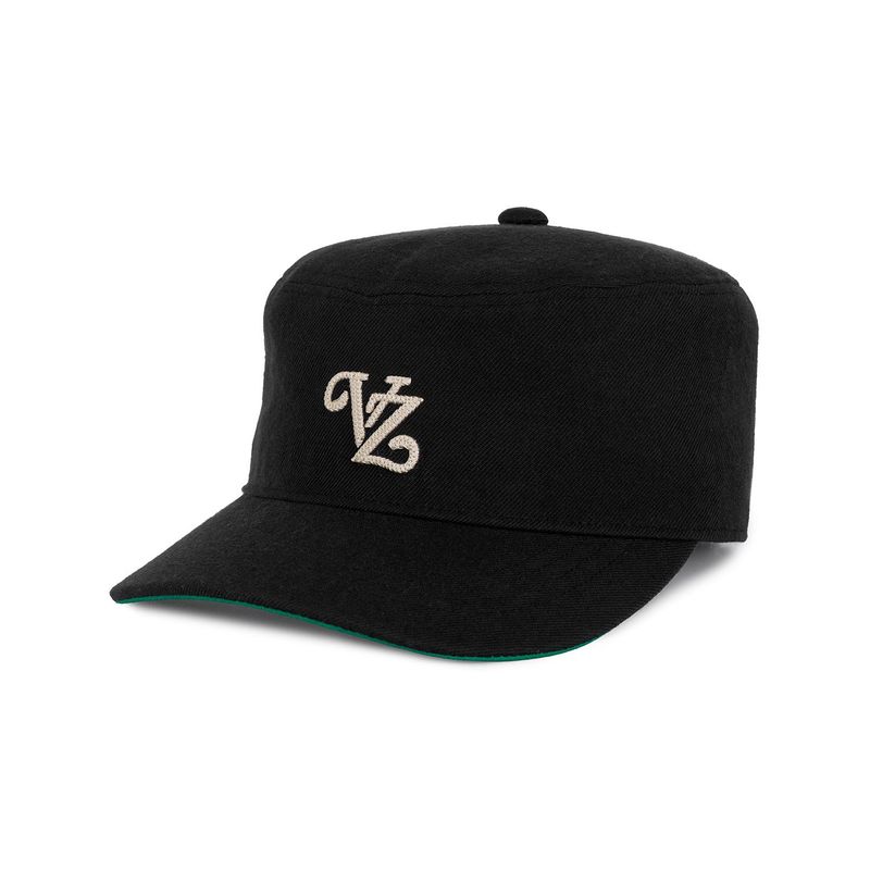 Leaf Chain VZ Monogram Pillbox Cap / Black