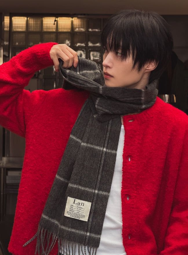 [LANARCH] Boucle Round Neck Cardigan