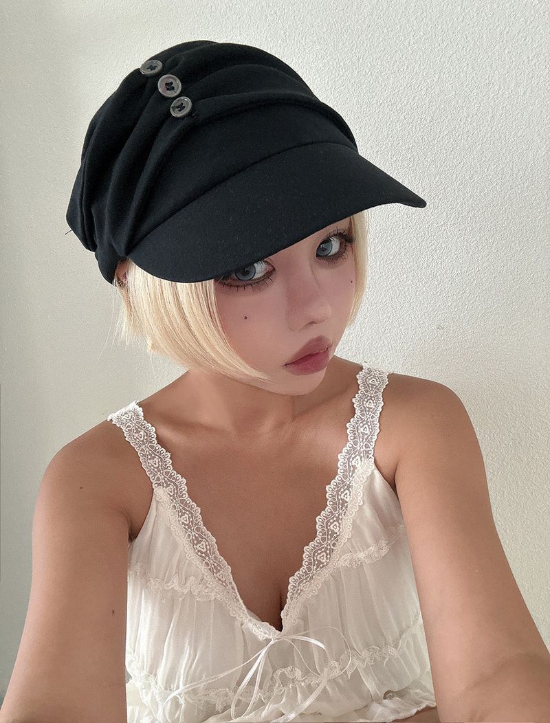 Delight-J（ディライトジェイ）の「Button shirred back ribbon wrinkle sailor cap（Hats）」
