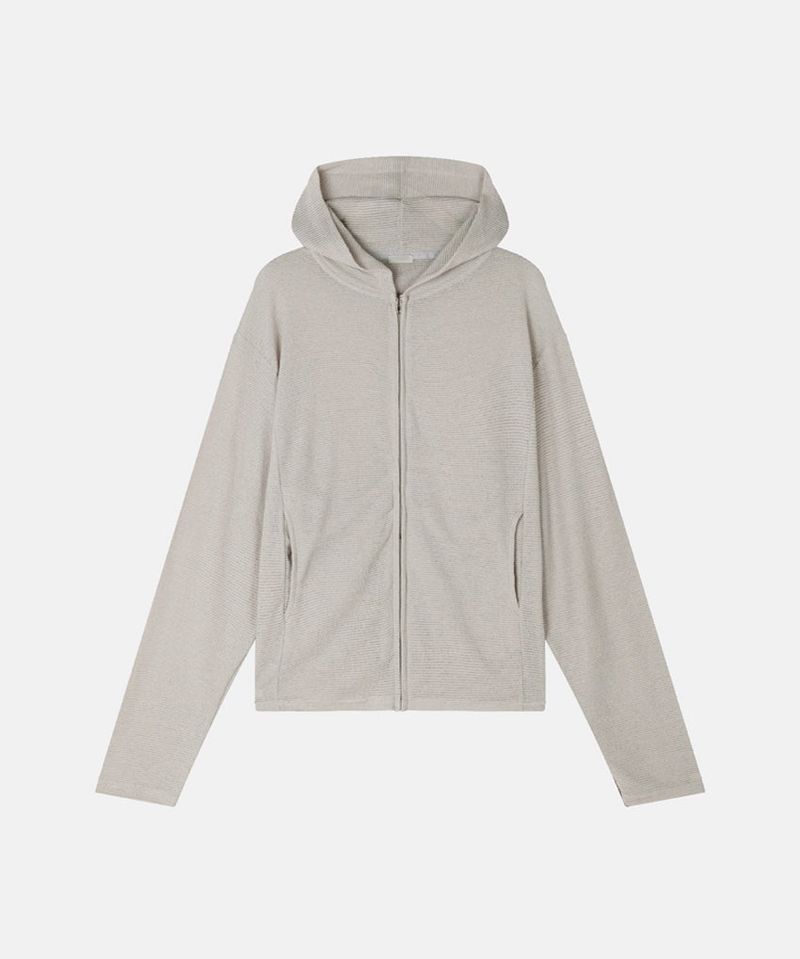 No.1333 mesh hood thin zip-up (3color)