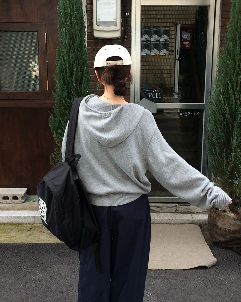 [ORIGINAL] Breeze Knit Hood Zip-Up